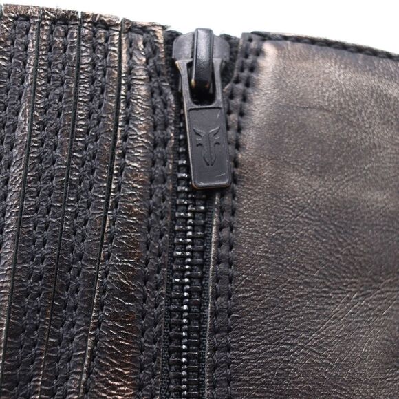 Frye Burnished Silver Ankle Heeled Boots 6 - Picture 12 of 14